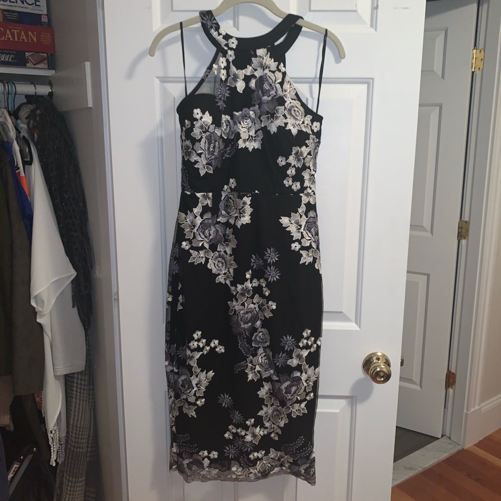 Black floral dress